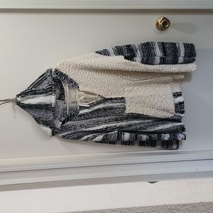 Pol brand. Long-sleeved, kangaroo pockets, hooded w/ties. US Size S.